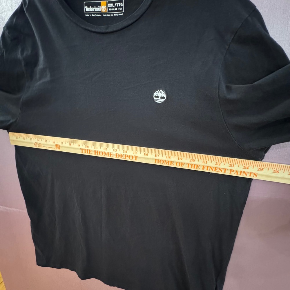 Timberland Men's Black Regular Fit Crew Neck T Shirt Size XXL Work casual basic - Picture 4 of 10